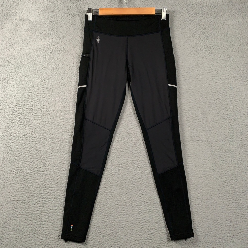 Smartwool Merino Sport Fleece Wind Tight Women's Small S Black Running Hiking